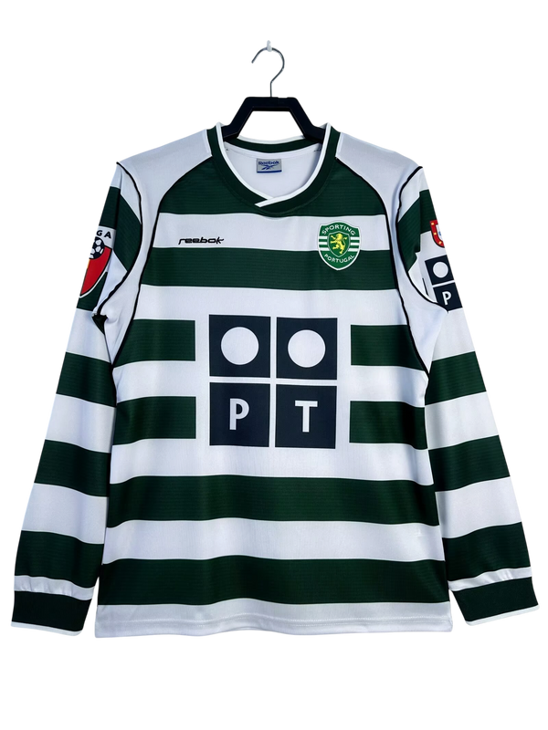 Camisa Sporting de Lisboa 2003 retro manga larga